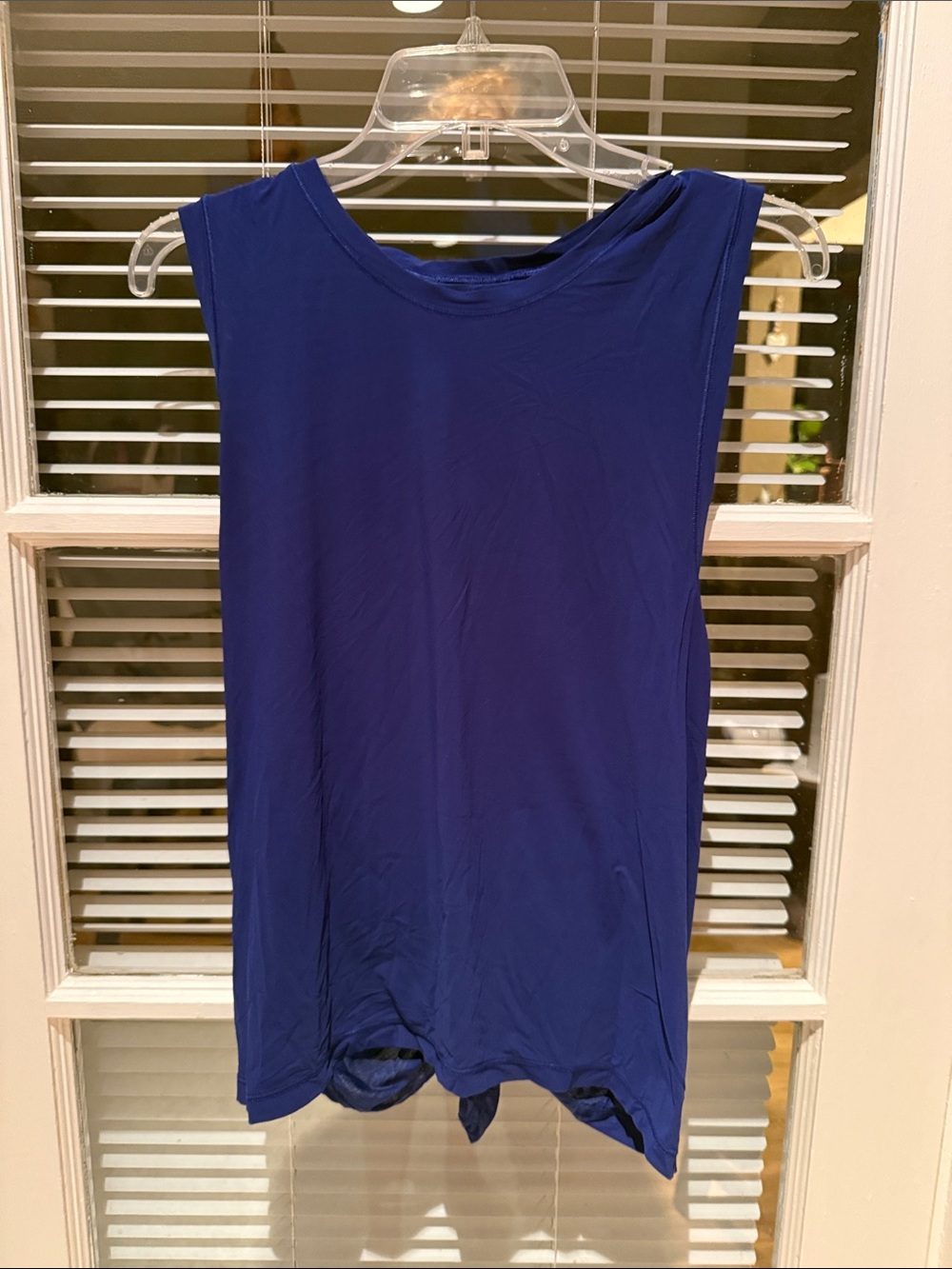 lululemon athletica Deep Blue Sleeveless All Tied Up tank PTP 38” size 10
